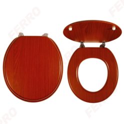   WC tető, Ferro dió wc ülőke fém zsanérokkal, fahatású MDF WC/ORECHLYRA