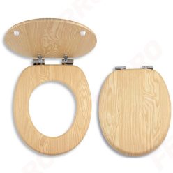   WC tető, Ferro soft close kőris wc ülőke, fahatású MDF WC/SOFTJASAN