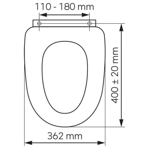 WC tető, Ferro soft close koptatott fehér wc ülőke, MDF WC/SOFTLYRA