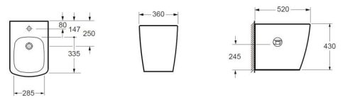 Bidé, AREZZO design MONTANA álló bidé AR-505