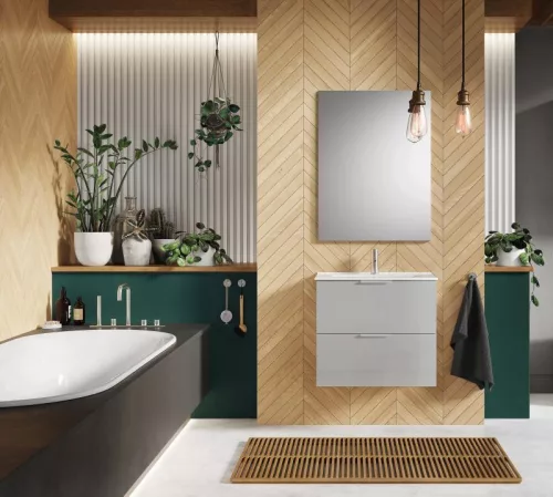 Alsó szekrény, AREZZO design ETNA SZETT 60 fényes világosszürke (2 doboz)