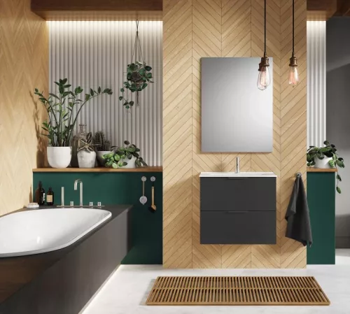 Alsó szekrény, AREZZO design ETNA SZETT 60 matt antracit (2 doboz)