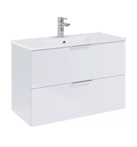 Alsó szekrény, AREZZO design ETNA SZETT 80 fényes fehér (2 doboz)