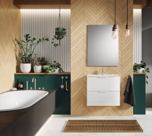 Alsó szekrény, AREZZO design ETNA SZETT 80 fényes fehér (2 doboz)