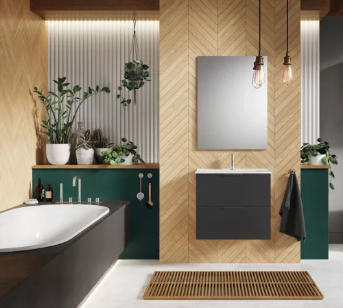 Alsó szekrény, AREZZO design ETNA SZETT 80 matt antracit (2 doboz)