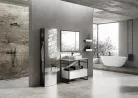 Alsó szekrény, AREZZO design NEBO alsószekrény 100 cm-es, 1 fiókkal, fényes fehér, matt fekete (2