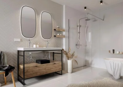 Alsó szekrény, AREZZO design NEBO alsószekrény 120 cm-es, 2 fiókkal, canela tölgy, matt fekete (2