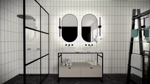 Alsó szekrény, AREZZO design NEBO alsószekrény 120 cm-es, 2 fiókkal, matt beige, matt fekete (2 d