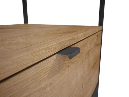 Alsó szekrény, AREZZO design NEBO alsószekrény 60 cm-es, 1 fiókkal, canela tölgy, matt fekete (2