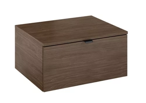 Alsó szekrény, AREZZO design NEBO alsószekrény 60 cm-es, 1 fiókkal, lincoln dió,  matt fekete (2