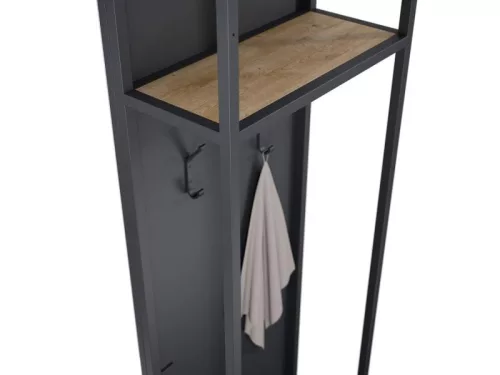 Tükör, AREZZO design NEBO tükör canela tölgy polccal 50_190, matt fekete