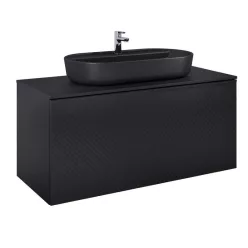   Alsó szekrény, AREZZO design Malibu alsószekrény 120 1 fiók + 1 fiók , matt fekete