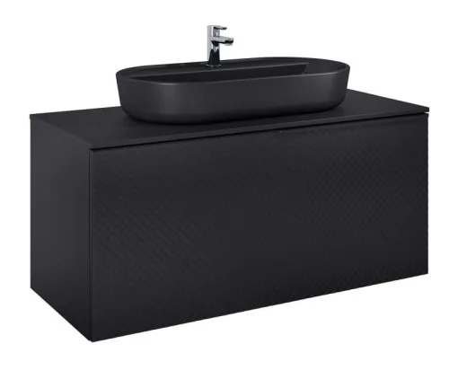Alsó szekrény, AREZZO design Malibu alsószekrény 120 1 fiók + 1 fiók , matt fekete