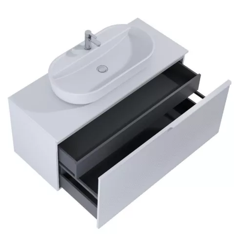 Alsó szekrény, AREZZO design Malibu alsószekrény 120 1 fiók + 1 fiók , matt szürke