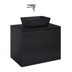   Alsó szekrény, AREZZO design Malibu alsószekrény 70 1 fiók + 1 fiók , matt fekete