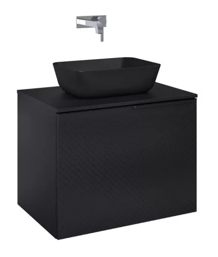 Alsó szekrény, AREZZO design Malibu alsószekrény 70 1 fiók + 1 fiók , matt fekete