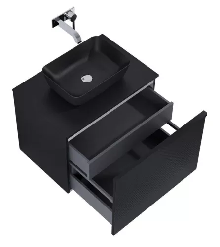 Alsó szekrény, AREZZO design Malibu alsószekrény 70 1 fiók + 1 fiók , matt fekete