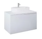 Alsó szekrény, AREZZO design Malibu alsószekrény 90 1 fiók + 1 fiók , matt fehér