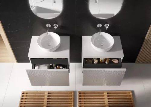 Alsó szekrény, AREZZO design Malibu alsószekrény 90 1 fiók + 1 fiók , matt fehér