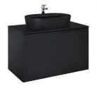 Alsó szekrény, AREZZO design Malibu alsószekrény 90 1 fiók + 1 fiók , matt fekete