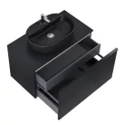 Alsó szekrény, AREZZO design Malibu alsószekrény 90 1 fiók + 1 fiók , matt fekete