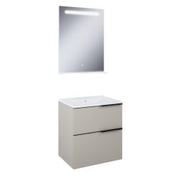   Komplett bútor, AREZZO design beige MONTEREY 60 cm-es szett beépített mosdóval