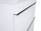 Alsó szekrény, AREZZO design MONTEREY 100 cm-es alsószekrény 2 fiókkal Matt Fehér színben, szifon