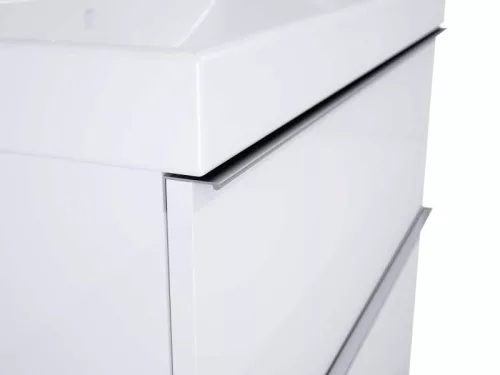 Alsó szekrény, AREZZO design MONTEREY 100 cm-es alsószekrény 2 fiókkal Matt Fehér színben, szifon