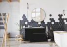 Alsó szekrény, AREZZO design MONTEREY 100 cm-es alsószekrény 2 fiókkal Matt fekete színben, szifo