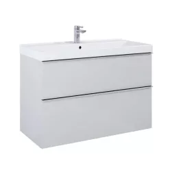   Alsó szekrény, AREZZO design MONTEREY 100 cm-es alsószekrény 2 fiókkal Matt Szürke színben, szif