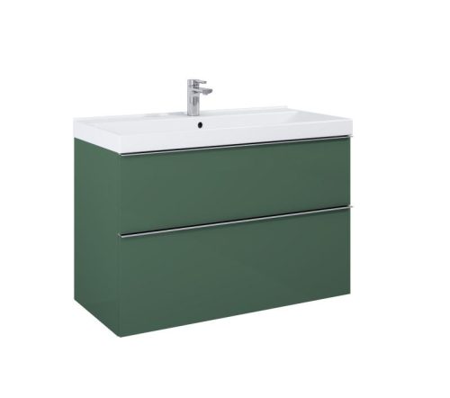 Alsó szekrény, AREZZO design MONTEREY 100 cm-es alsószekrény 2 fiókkal Matt zöld színben, szifonk
