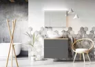 Alsó szekrény, AREZZO design MONTEREY 100 cm-es alsószekrény 2 fiókkal Mf. antracit színben, szif