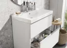 Alsó szekrény, AREZZO design MONTEREY 100 cm-es alsószekrény 2 fiókkal Mf. fehér színben, szifonk