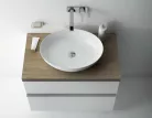 Alsó szekrény, AREZZO design MONTEREY 100 cm-es alsószekrény 2 fiókkal Mf. fehér színben, szifonk