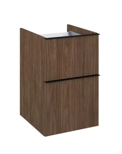 Alsó szekrény, AREZZO design MONTEREY 40 cm-es alsószekrény 2 fiókkal Lincoln dió színben