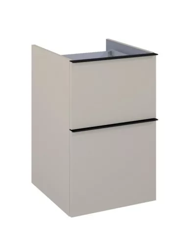 Alsó szekrény, AREZZO design MONTEREY 40 cm-es alsószekrény 2 fiókkal Matt Beige színben