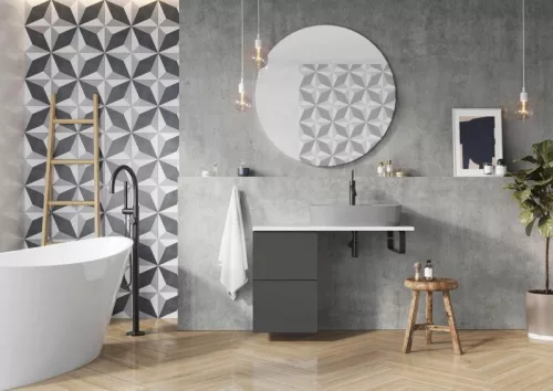 Alsó szekrény, AREZZO design MONTEREY 40 cm-es alsószekrény 2 fiókkal Mf. Antracit színben