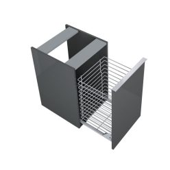   Alsó szekrény, AREZZO design MONTEREY 40 cm-es oldalszekrény szennyeskosárral 1 ajtóval Mf. Antra