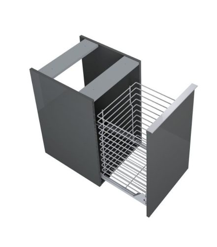 Alsó szekrény, AREZZO design MONTEREY 40 cm-es oldalszekrény szennyeskosárral 1 ajtóval Mf. Antra