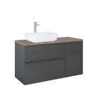 Alsó szekrény, AREZZO design MONTEREY 40 cm-es oldalszekrény szennyeskosárral 1 ajtóval Mf. Antra