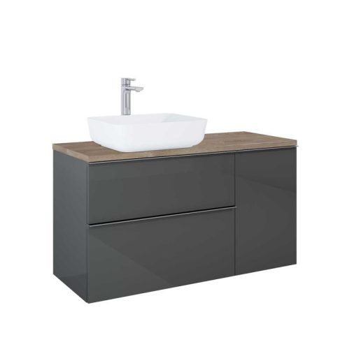 Alsó szekrény, AREZZO design MONTEREY 40 cm-es oldalszekrény szennyeskosárral 1 ajtóval Mf. Antra