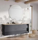 Alsó szekrény, AREZZO design MONTEREY 40 cm-es oldalszekrény szennyeskosárral 1 ajtóval Mf. Antra