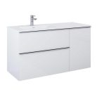 Alsó szekrény, AREZZO design MONTEREY 40 cm-es oldalszekrény szennyeskosárral 1 ajtóval Mf. Fehér