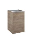 Alsó szekrény, AREZZO design MONTEREY 40 cm-es oldalszekrény szennyeskosárral Canela tölgy színbe
