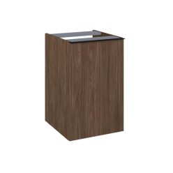   Alsó szekrény, AREZZO design MONTEREY 40 cm-es oldalszekrény szennyeskosárral Lincoln dió színben