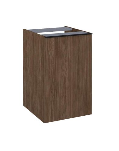 Alsó szekrény, AREZZO design MONTEREY 40 cm-es oldalszekrény szennyeskosárral Lincoln dió színben