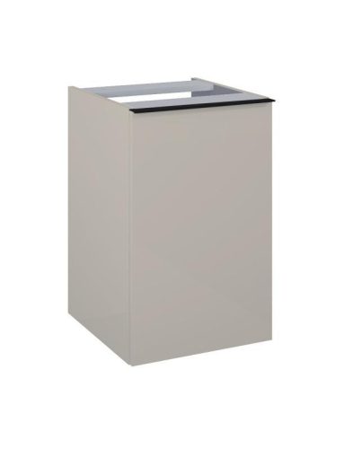 Alsó szekrény, AREZZO design MONTEREY 40 cm-es oldalszekrény szennyeskosárral Matt beige színben