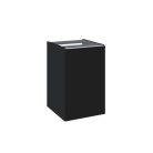 Alsó szekrény, AREZZO design MONTEREY 40 cm-es oldalszekrény szennyeskosárral Matt fekete színben