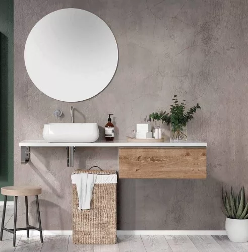 Alsó szekrény, AREZZO design MONTEREY 60 cm-es alsószekrény 1 fiókkal Canela tölgy színben, szifo