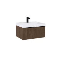   Alsó szekrény, AREZZO design MONTEREY 60 cm-es alsószekrény 1 fiókkal Lincoln dió színben, szifon